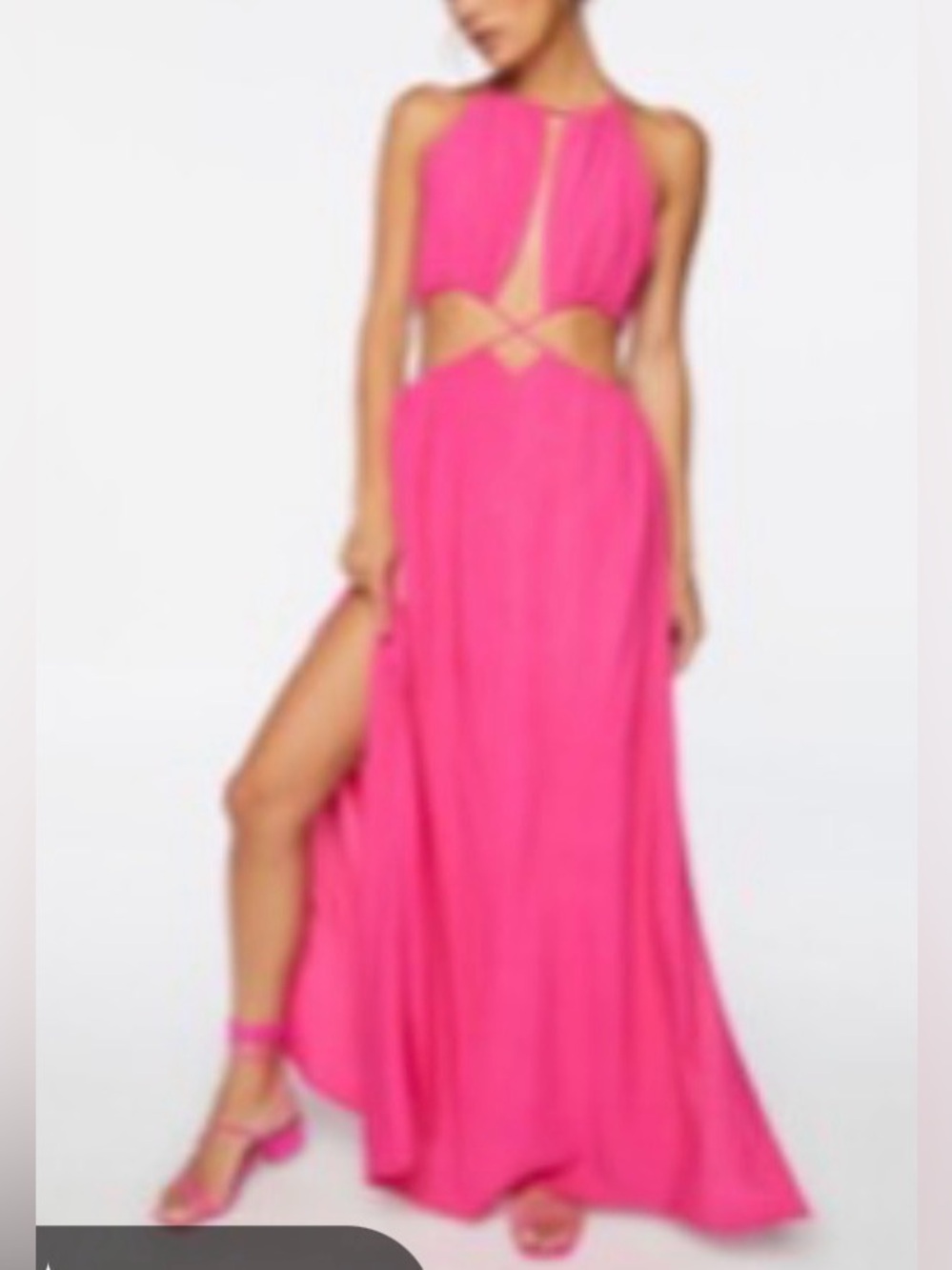 Halter Slit Maxi Dress